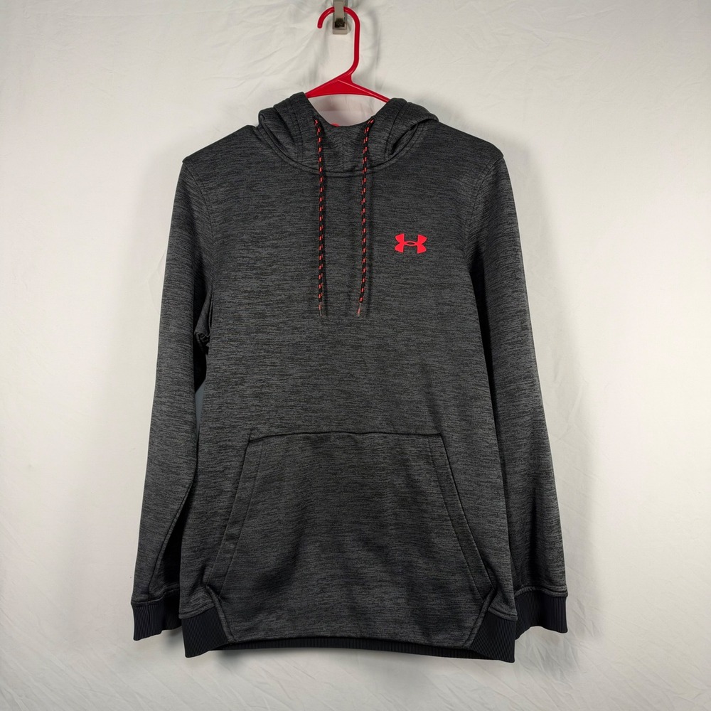 Under Armour Hoodie Women Small Gray ColdGear Fleece Pullover